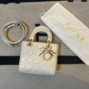 SMALL LADY DIOR MY ABCDIOR BAG
Latte Cannage Lambskin